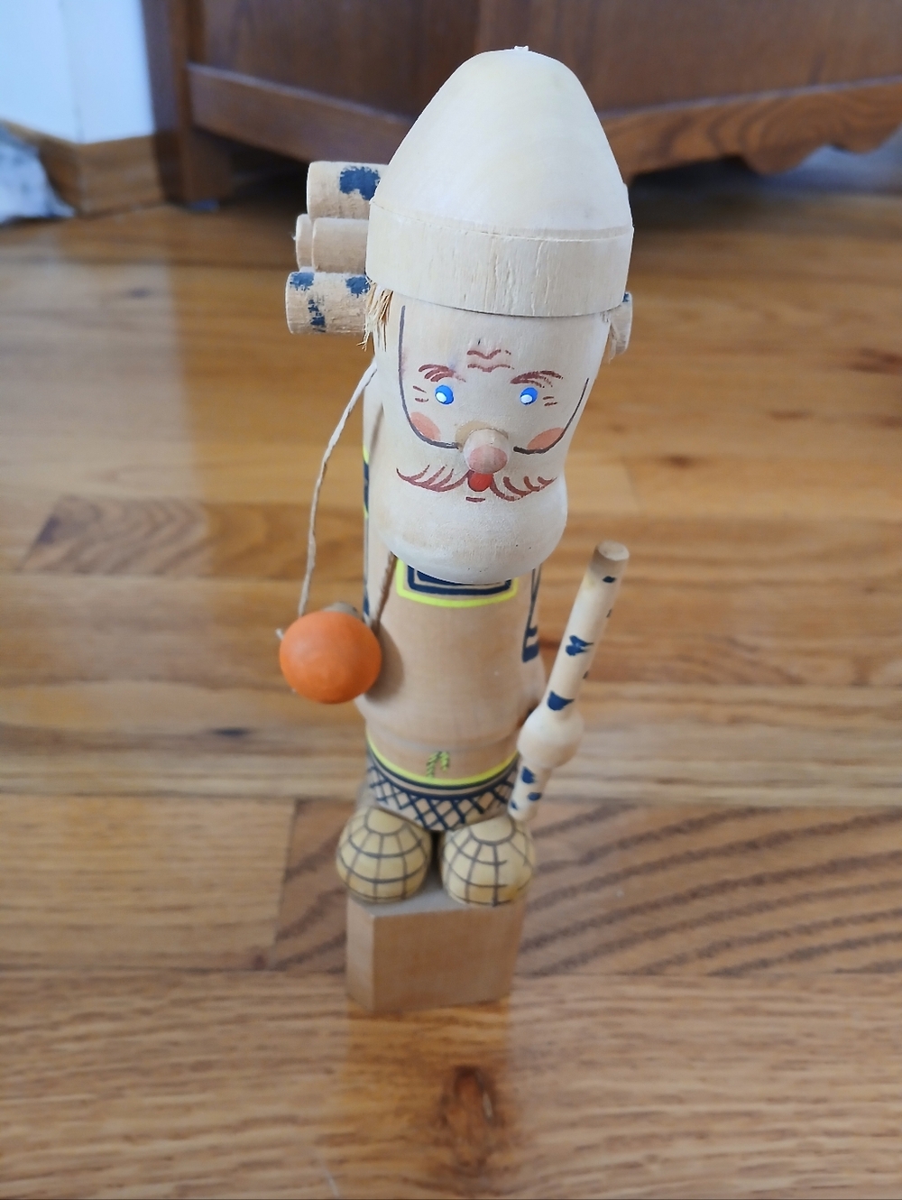 Wooden Lumberjack Russian Doll Vintage